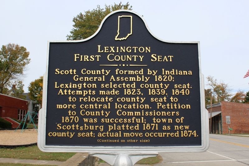 Lexington First County Seat Marker (Side 1) image. Click for full size.