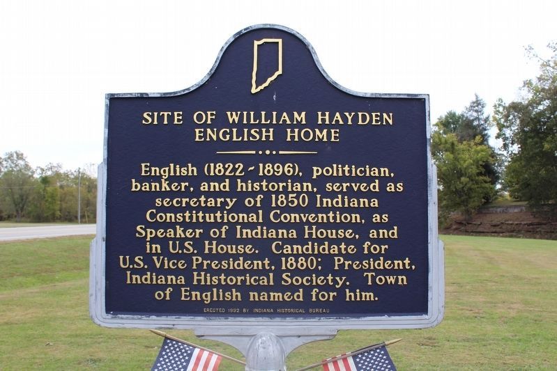 Site of William Hayden English Home Marker image. Click for full size.