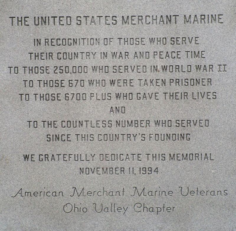The United States Merchant Marine Marker image. Click for full size.
