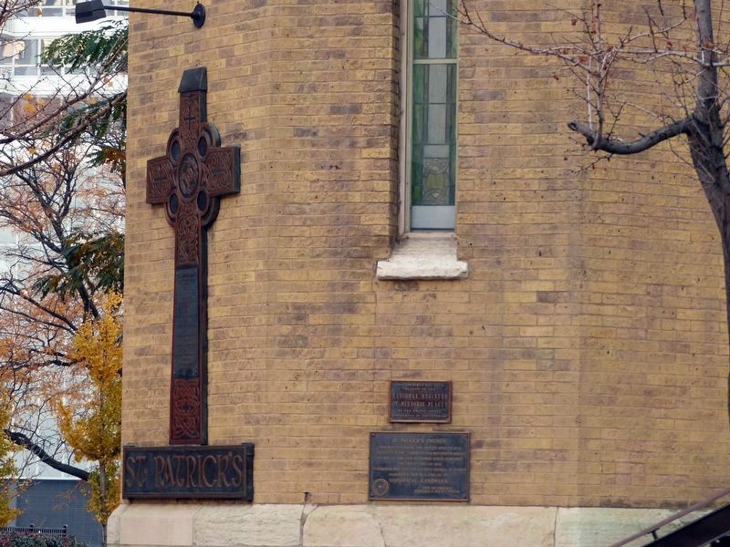 Three Markers at St. Patrick's Church. Click for full size. Three Markers at St. Patrick's Church image. Click for full size.