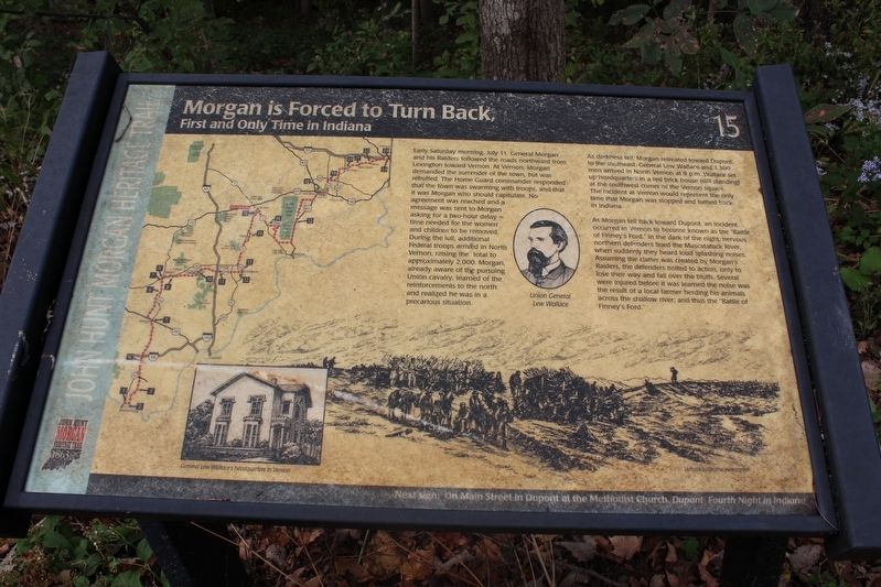 Morgan is Forced to Turn Back Marker. Click for full size. Morgan is Forced to Turn Back Marker image. Click for full size.
