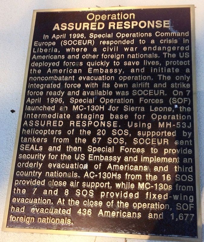 Operation Assured Response Marker image. Click for full size.