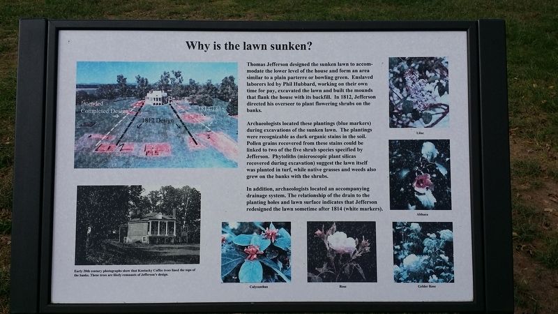 Why is the lawn sunken? Marker image. Click for full size.