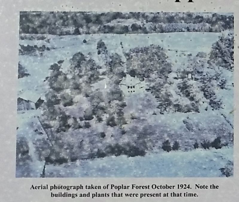 What happened to Poplar Forest after Jefferson's death? Marker image. Click for full size.