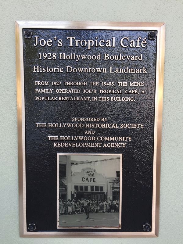 Joe's Tropical Caf� Marker image. Click for full size.