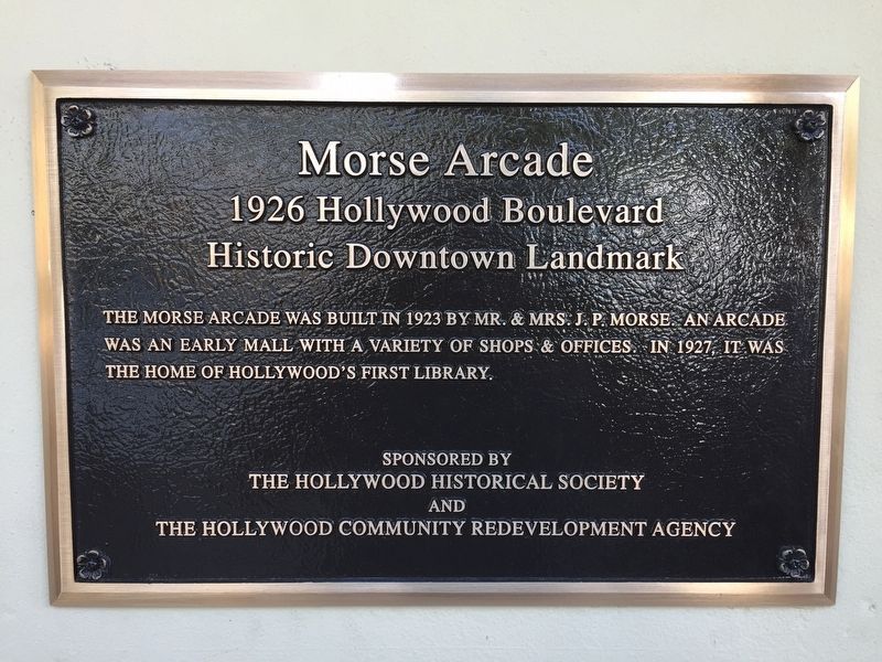 Morse Arcade Marker. Click for full size. Morse Arcade Marker image. Click for full size.