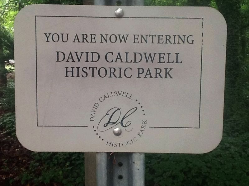 David Caldwell Historic Park sign image. Click for full size.