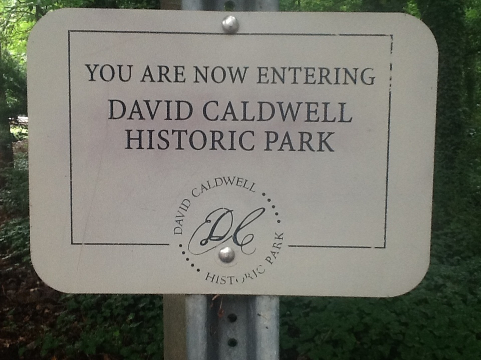 David Caldwell Historic Park sign