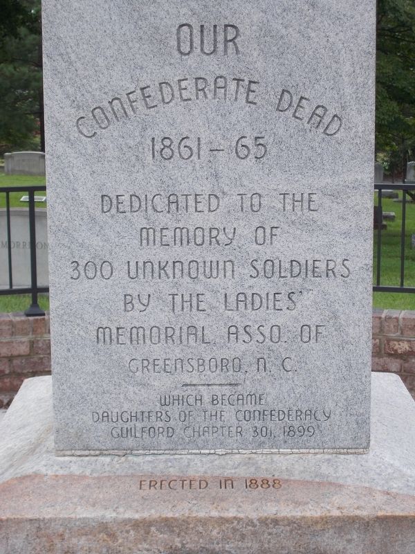 Our Confederate Dead Marker. Click for full size. Our Confederate Dead Marker image. Click for full size.