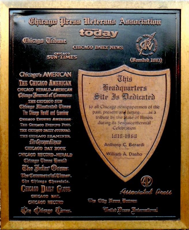 Chicago Press Veterans Association Marker image. Click for full size.