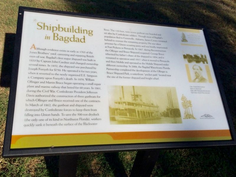 Shipbuilding in Bagdad Marker. Click for full size. Shipbuilding in Bagdad Marker image. Click for full size.
