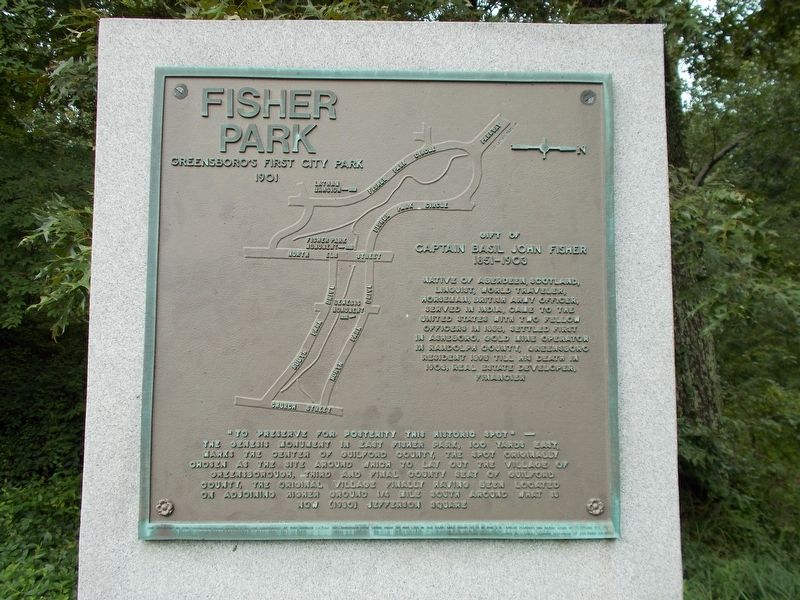 Fisher Park Marker. Click for full size. Fisher Park Marker image. Click for full size.