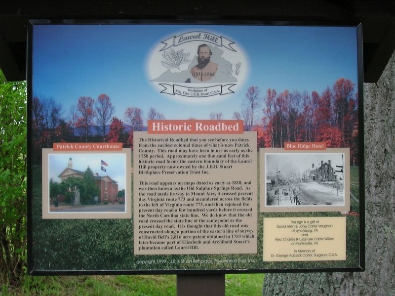Historic Roadbed Marker image. Click for full size.