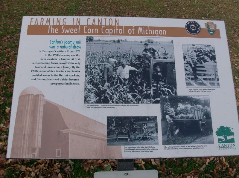Farming in Canton: The Sweet Corn Capitol of Michigan Marker image. Click for full size.