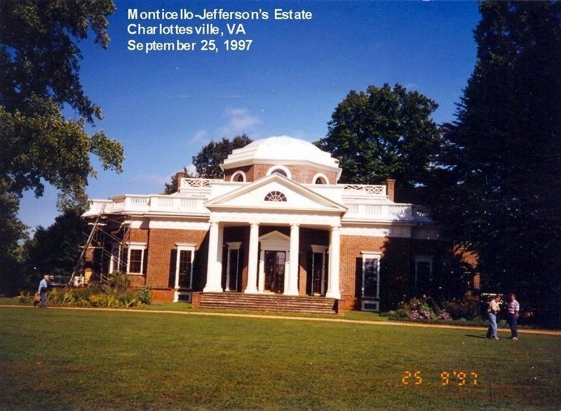 Thomas Jefferson Home-Monticello image. Click for full size.