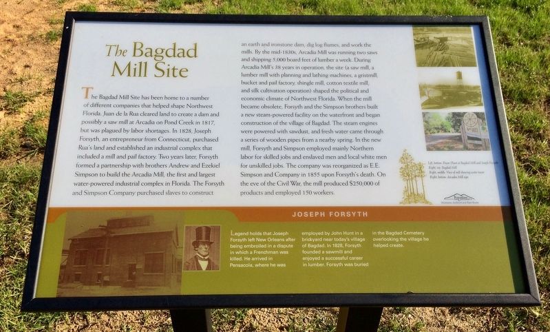 The Bagdad Mill Site Marker image. Click for full size.