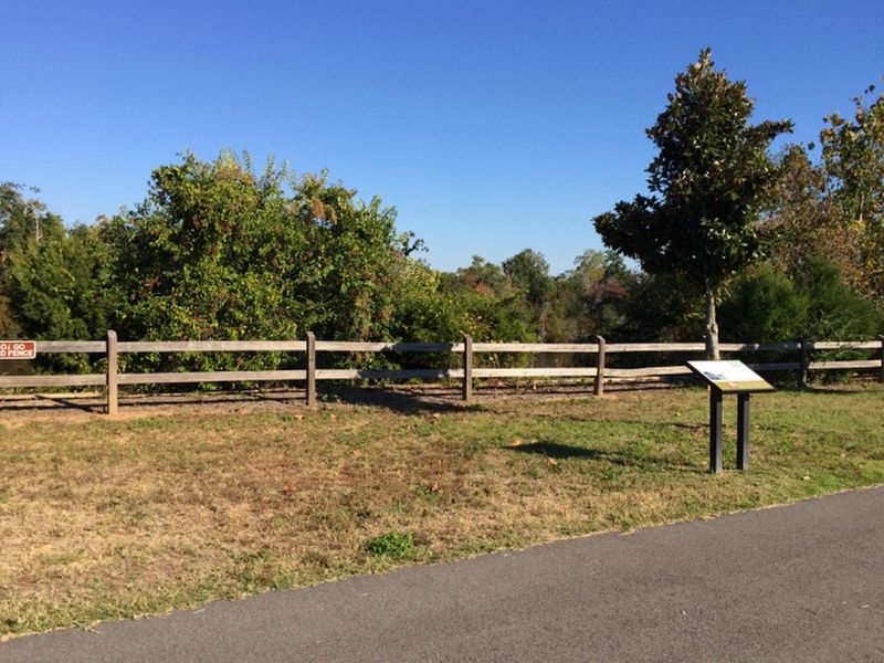 Skirmish on the Blackwater Marker alongside the Blackwater River (below fence and trees). Click for full size. Skirmish on the Blackwater Marker alongside the Blackwater River (below fence and trees) image. Click for full size.