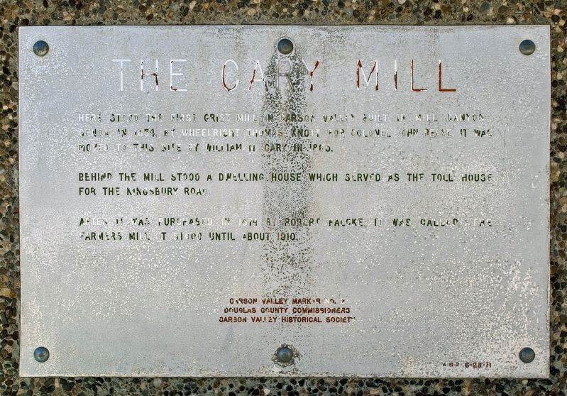 The Cary Mill Marker image. Click for full size.