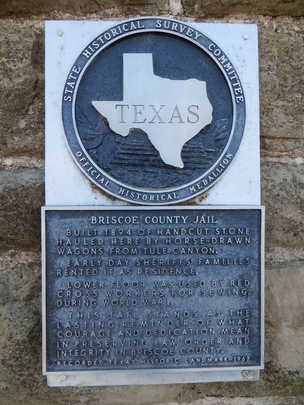 Briscoe County Jail Marker image. Click for full size.