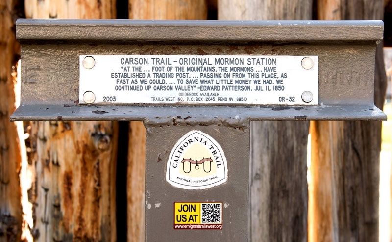 Carson Trail - Original Mormon Station Marker image. Click for full size.