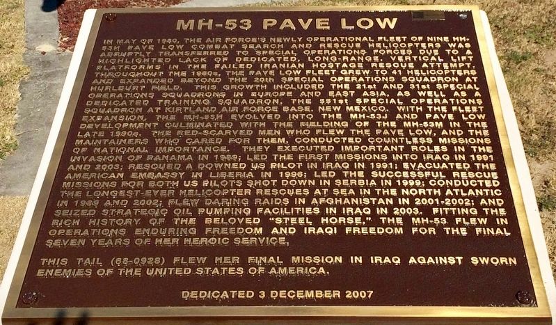 MH-53 Pave Low Marker image. Click for full size.