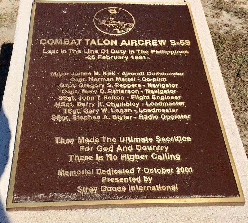 Combat Talon Aircrew S-59 Marker image. Click for full size.