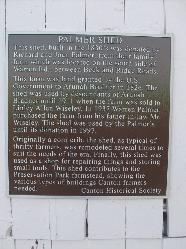 Palmer Shed Marker image. Click for full size.