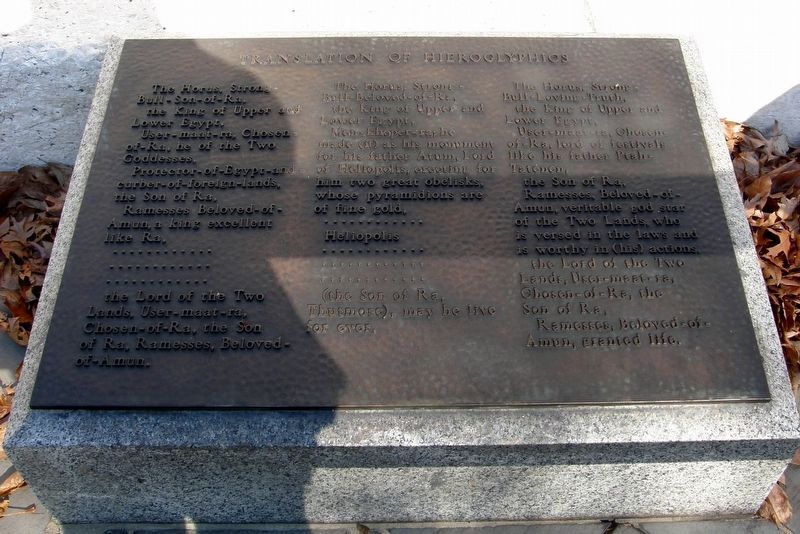 Cleopatra�s Needle Marker image. Click for full size.