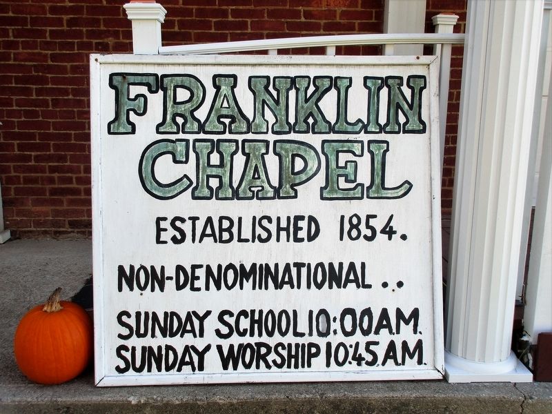 Franklin Chapel Marker. Click for full size. Franklin Chapel Marker image. Click for full size.