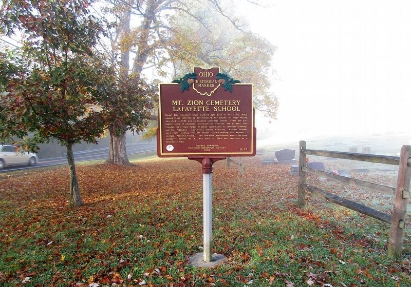 Mt. Zion Cemetery - Lafayette School Marker image. Click for full size.