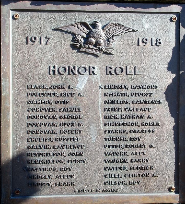 Neville Veterans Memorial Marker image. Click for full size.