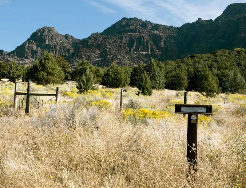 Yreka Trail - Sheep Rock Springs Marker. Click for full size. Yreka Trail - Sheep Rock Springs Marker image. Click for full size.