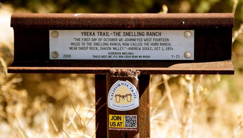 Yreka Trail - The Snelling Ranch Marker image. Click for full size.