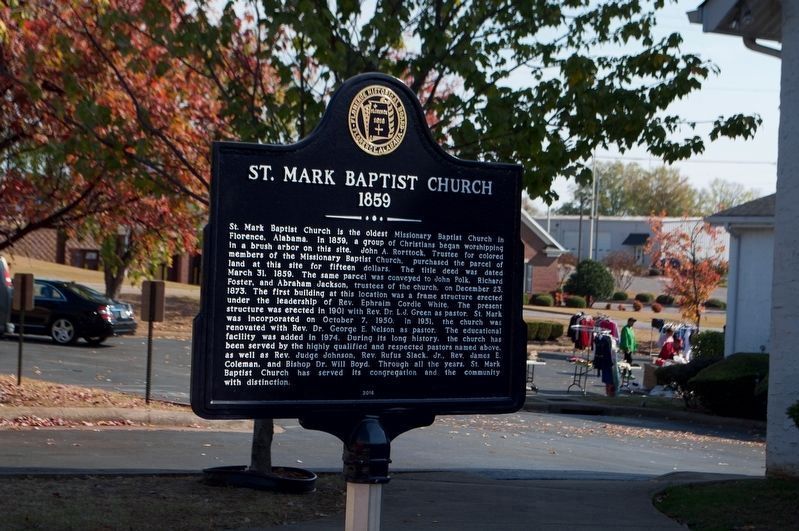 St. Mark Baptist Church Marker image. Click for full size.