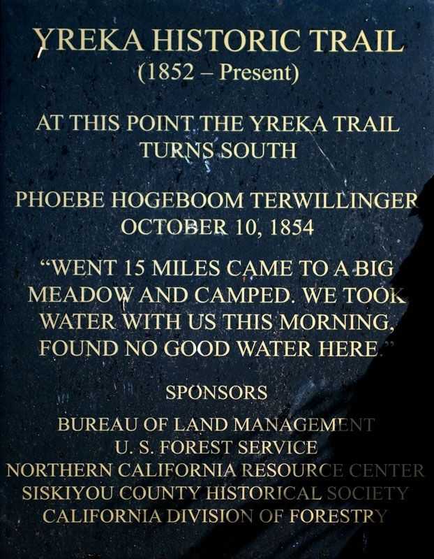 Yreka Historic Trail Marker image. Click for full size.