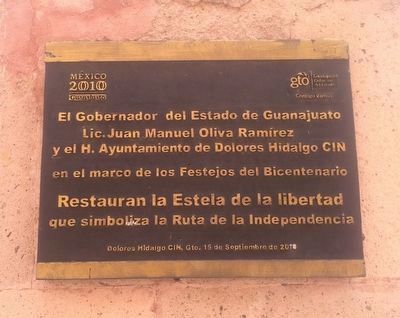 An additional The Route of Hidalgo Marker image. Click for full size.