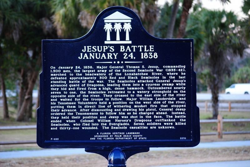 Jesup's Battle Marker. Click for full size. Jesup's Battle Marker image. Click for full size.