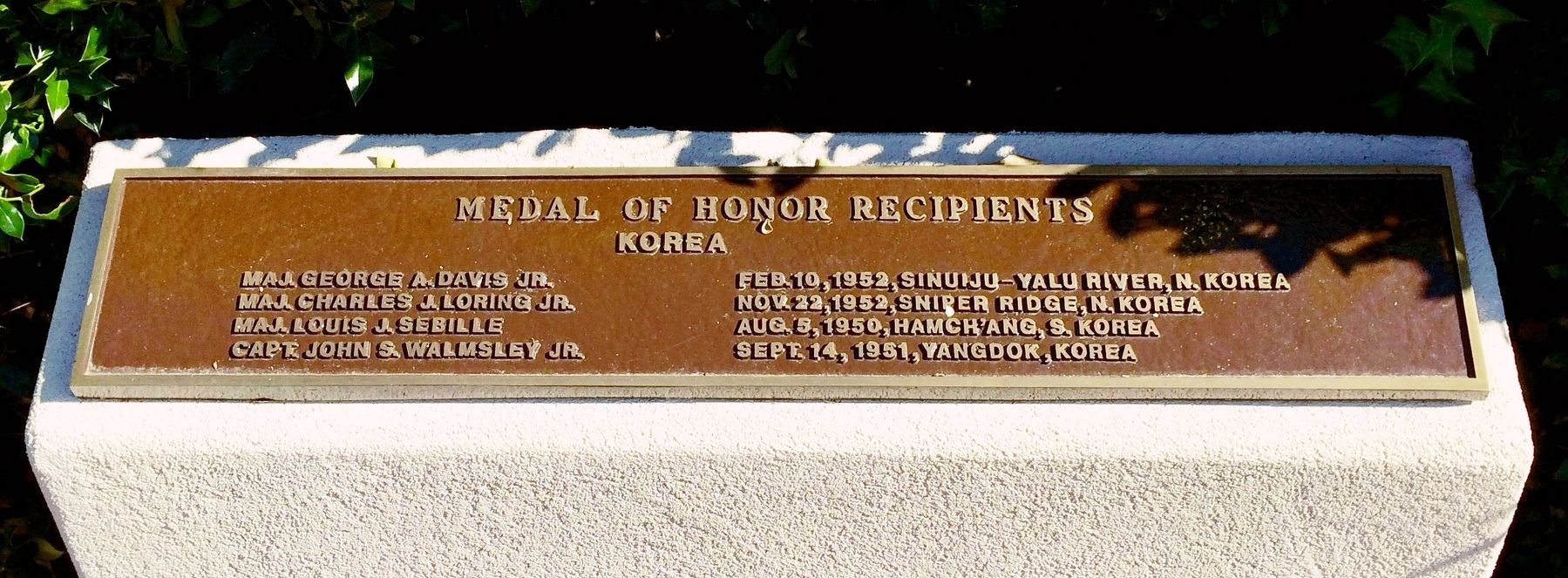 Medal of Honor Recipients - Korea Marker image. Click for full size.
