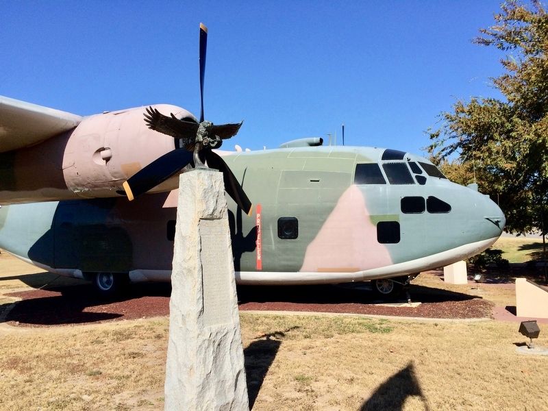 C-123 Provider aircraft (Ranch Hand Memorial in foreground). image. Click for full size.