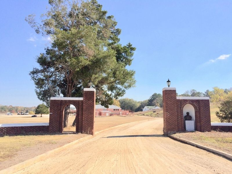 View of original entrance gate (no longer used for regular traffic). image. Click for full size.