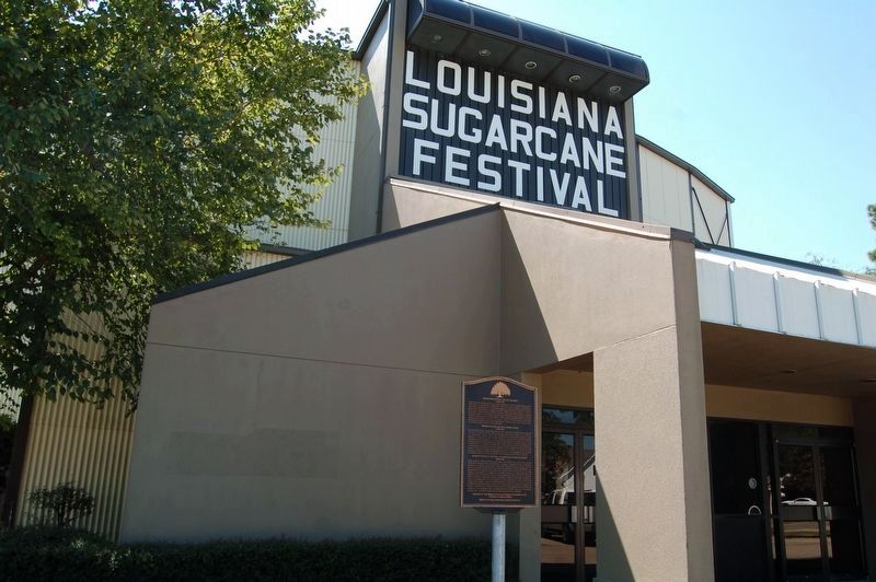 Sugar Cane Festival and Fair Building and Marker image. Click for full size.