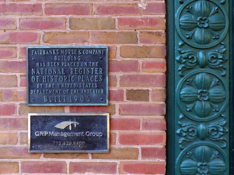 Fairbanks Morse & Company Building Marker. Click for full size. Fairbanks Morse & Company Building Marker image. Click for full size.