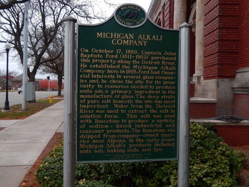 Michigan Alkali Company Marker. Click for full size. Michigan Alkali Company Marker image. Click for full size.