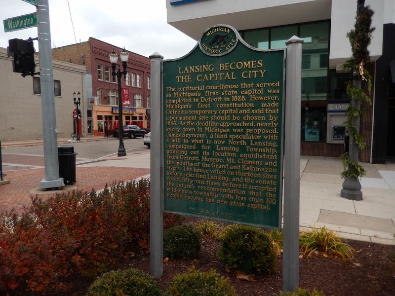 Lansing Becomes the Capital City Marker image. Click for full size.