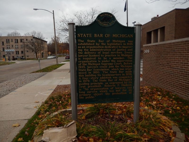 State Bar of Michigan Marker image. Click for full size.