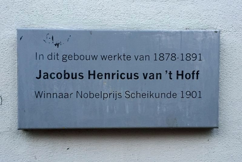 Jacobus Henricus van 't Hoff Marker image. Click for full size.