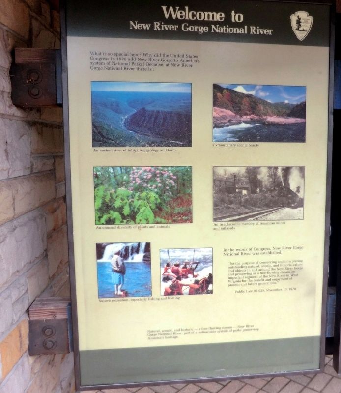 New River Gorge National River Marker image. Click for full size.