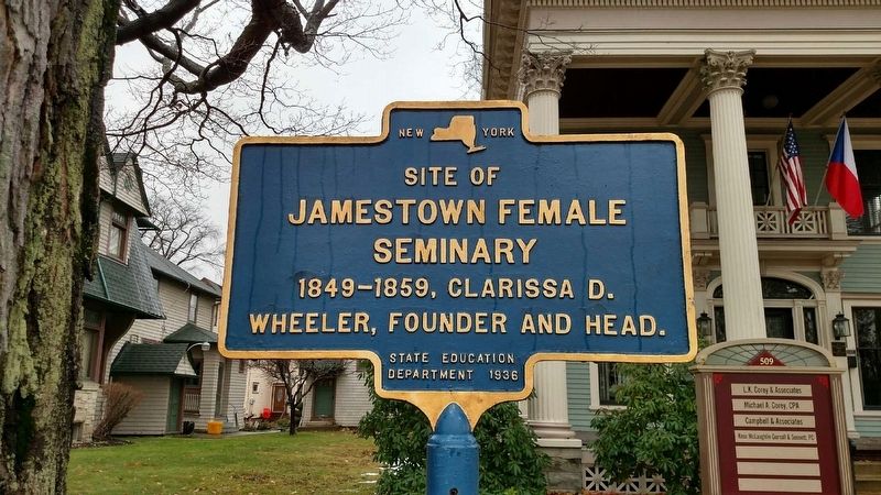 Site of Jamestown Female Seminary Marker image. Click for full size.