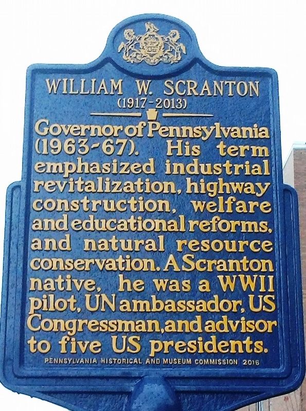William W. Scranton Marker. Click for full size. William W. Scranton Marker image. Click for full size.