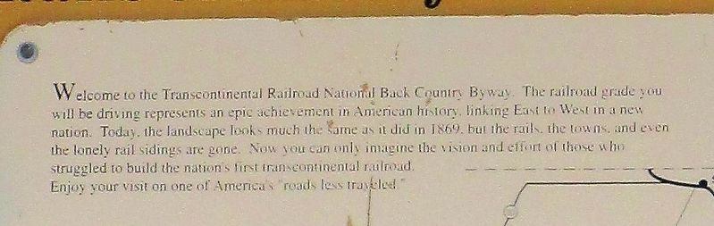 Transcontinental Railroad Marker. Click for full size. Transcontinental Railroad Marker image. Click for full size.